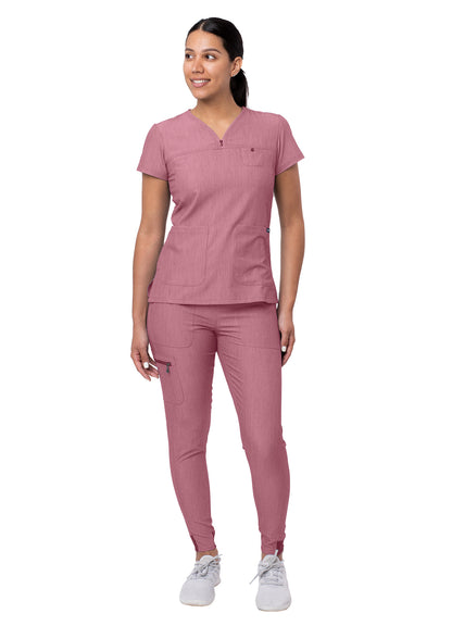 Women's Movement Booster Jogger Scrub Set - P9400 - Heather Wine