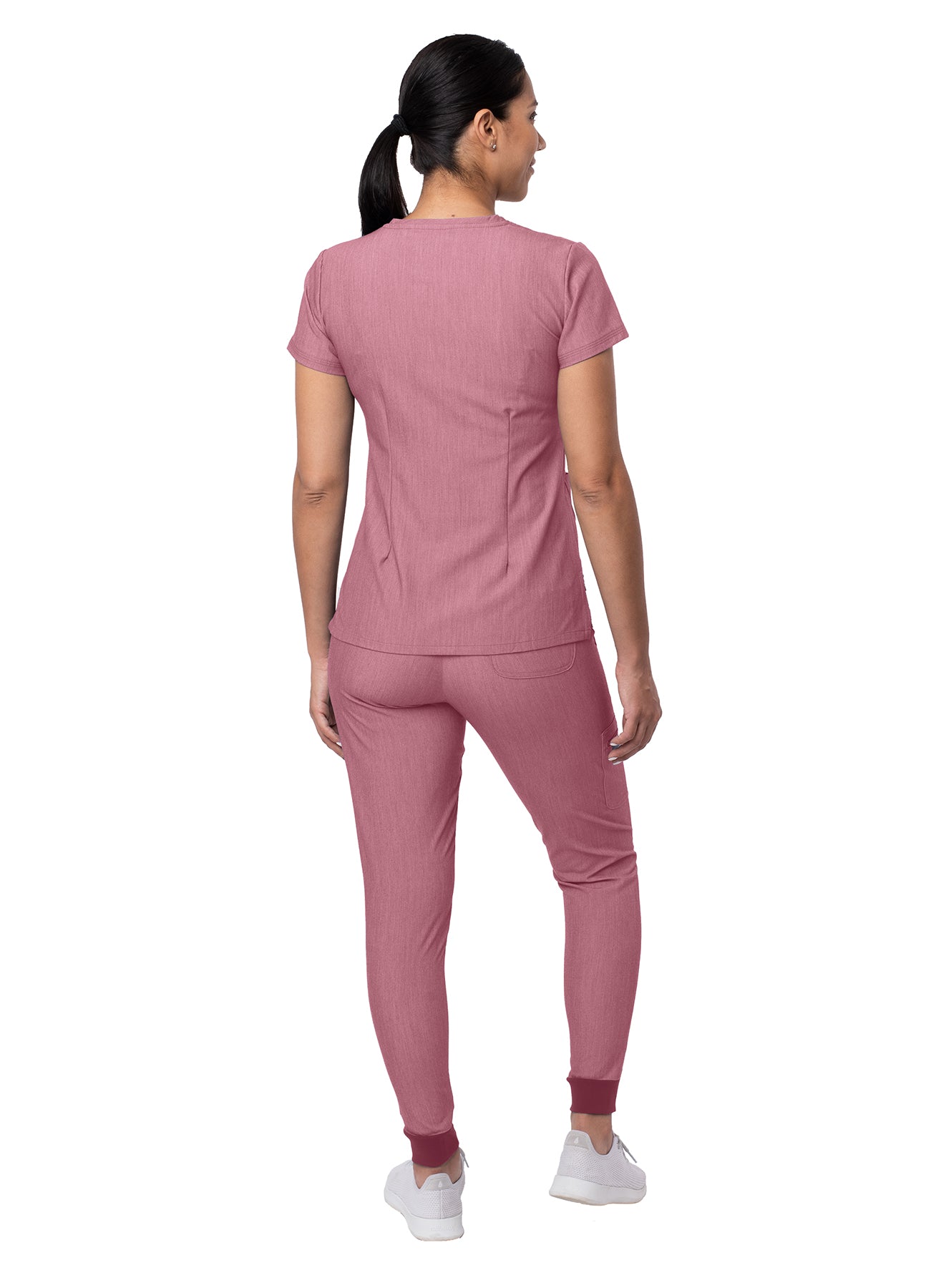 Women's Movement Booster Jogger Scrub Set - P9400 - Heather Wine