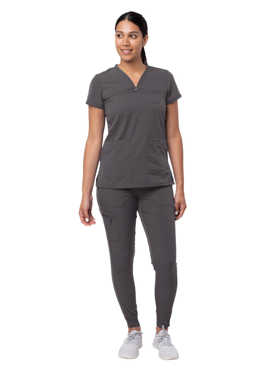 Women's Movement Booster Jogger Scrub Set - P9400 - Pewter