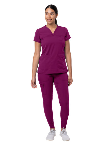 Women's Movement Booster Jogger Scrub Set - P9400 - Wine