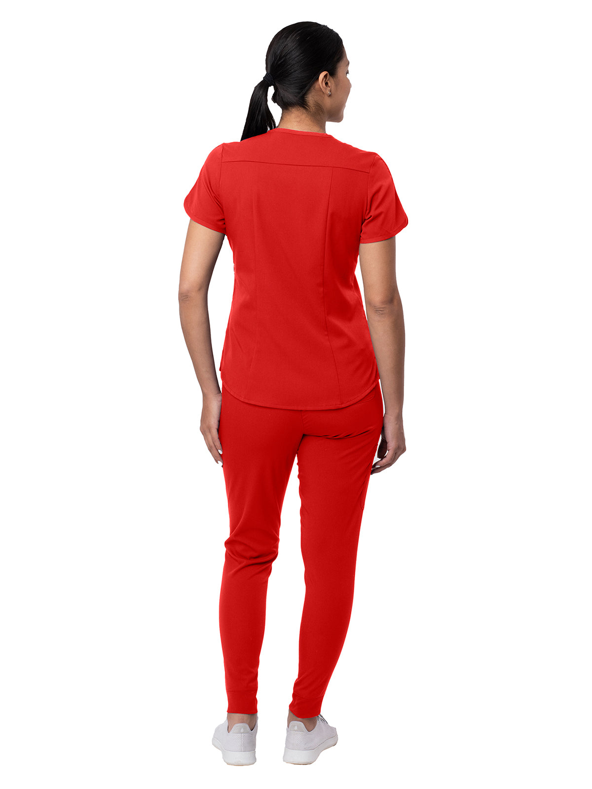 Women's Modern Athletic Jogger Scrub Set - P9500 - Apple