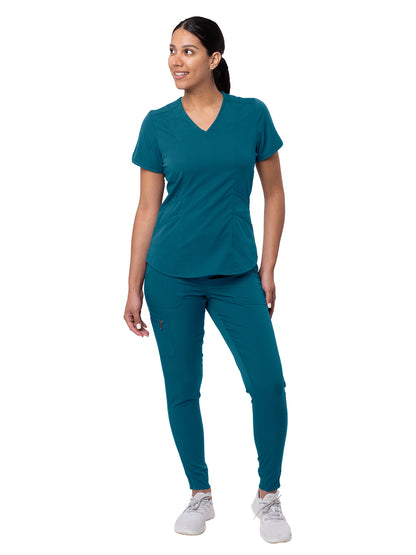 Women's Modern Athletic Jogger Scrub Set - P9500 - Caribbean Blue