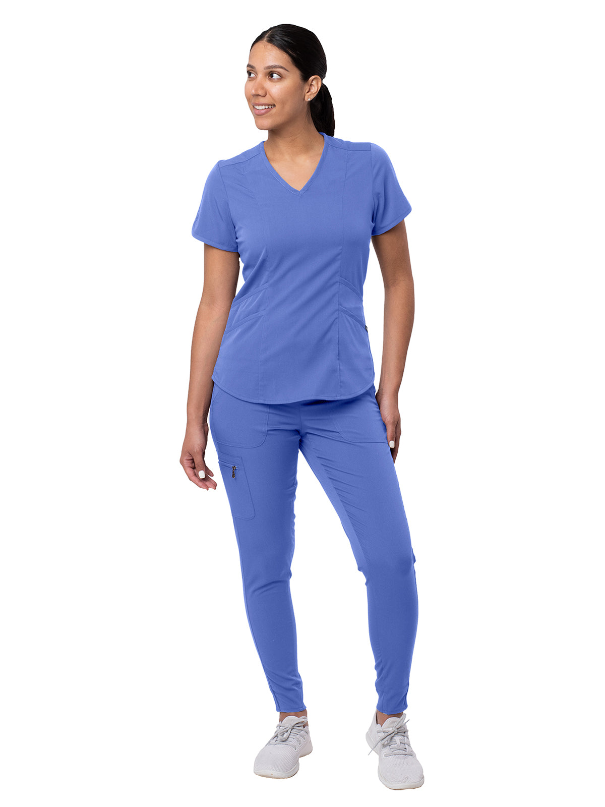 Women's Modern Athletic Jogger Scrub Set - P9500 - Ceil Blue