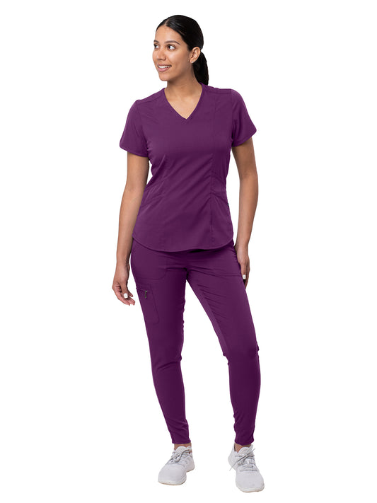 Women's Modern Athletic Jogger Scrub Set - P9500 - Eggplant