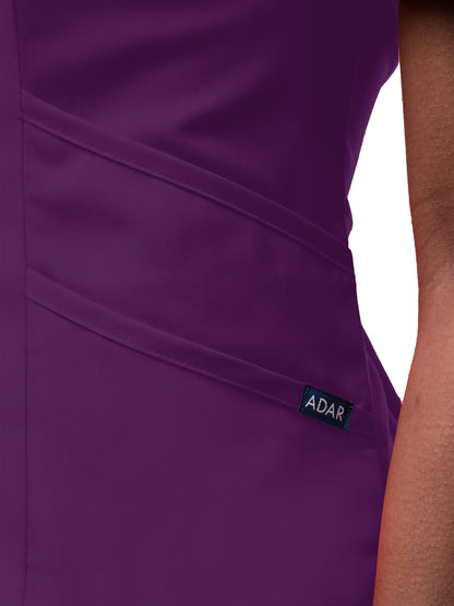 Women's Modern Athletic Jogger Scrub Set - P9500 - Eggplant