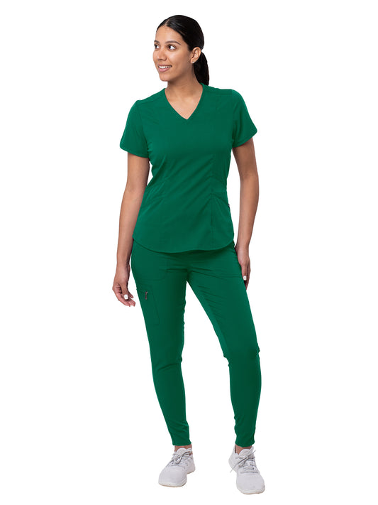 Women's Modern Athletic Jogger Scrub Set - P9500 - Hunter Green