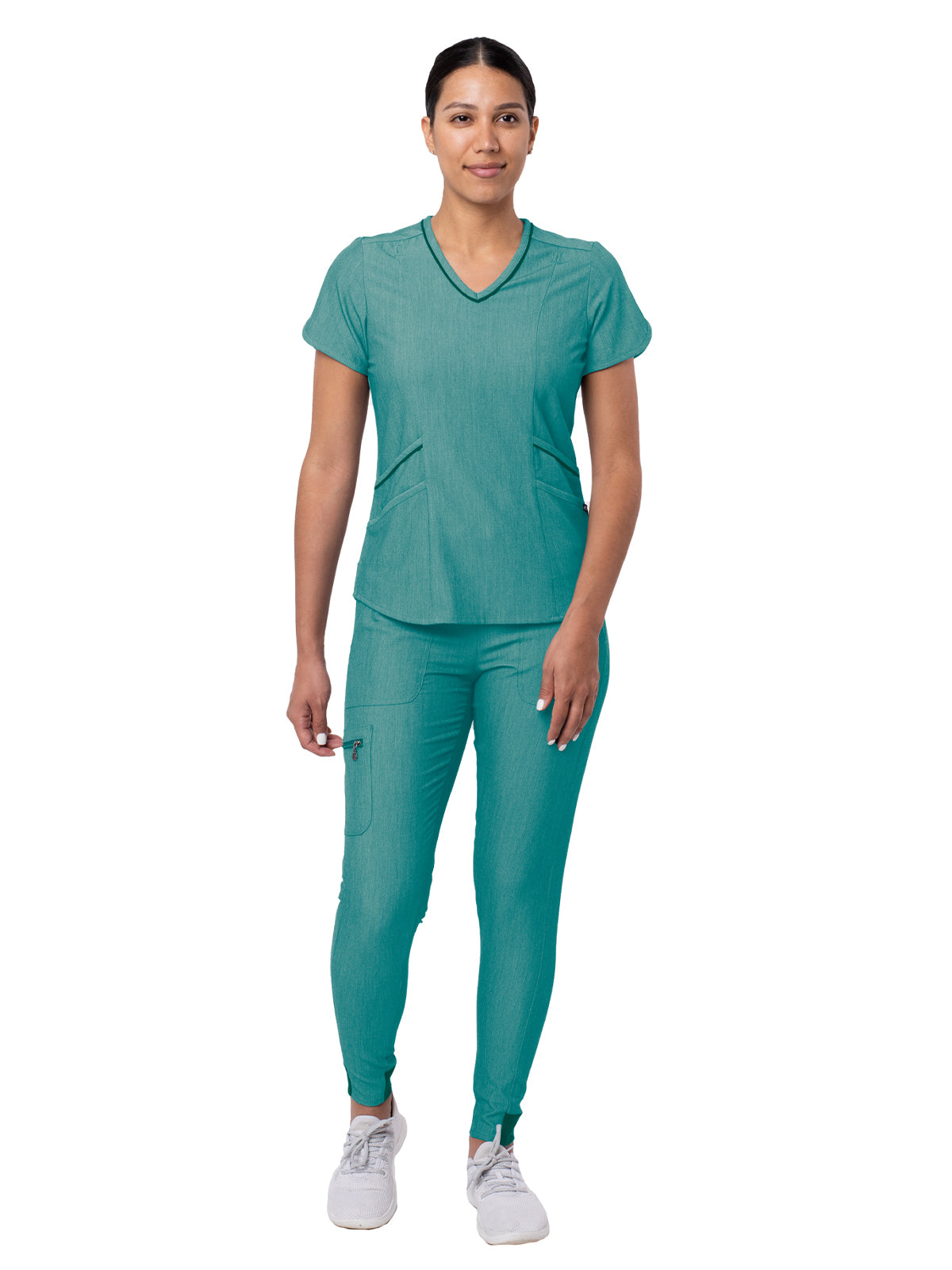 Women's Modern Athletic Jogger Scrub Set - P9500 - Heather Hunter