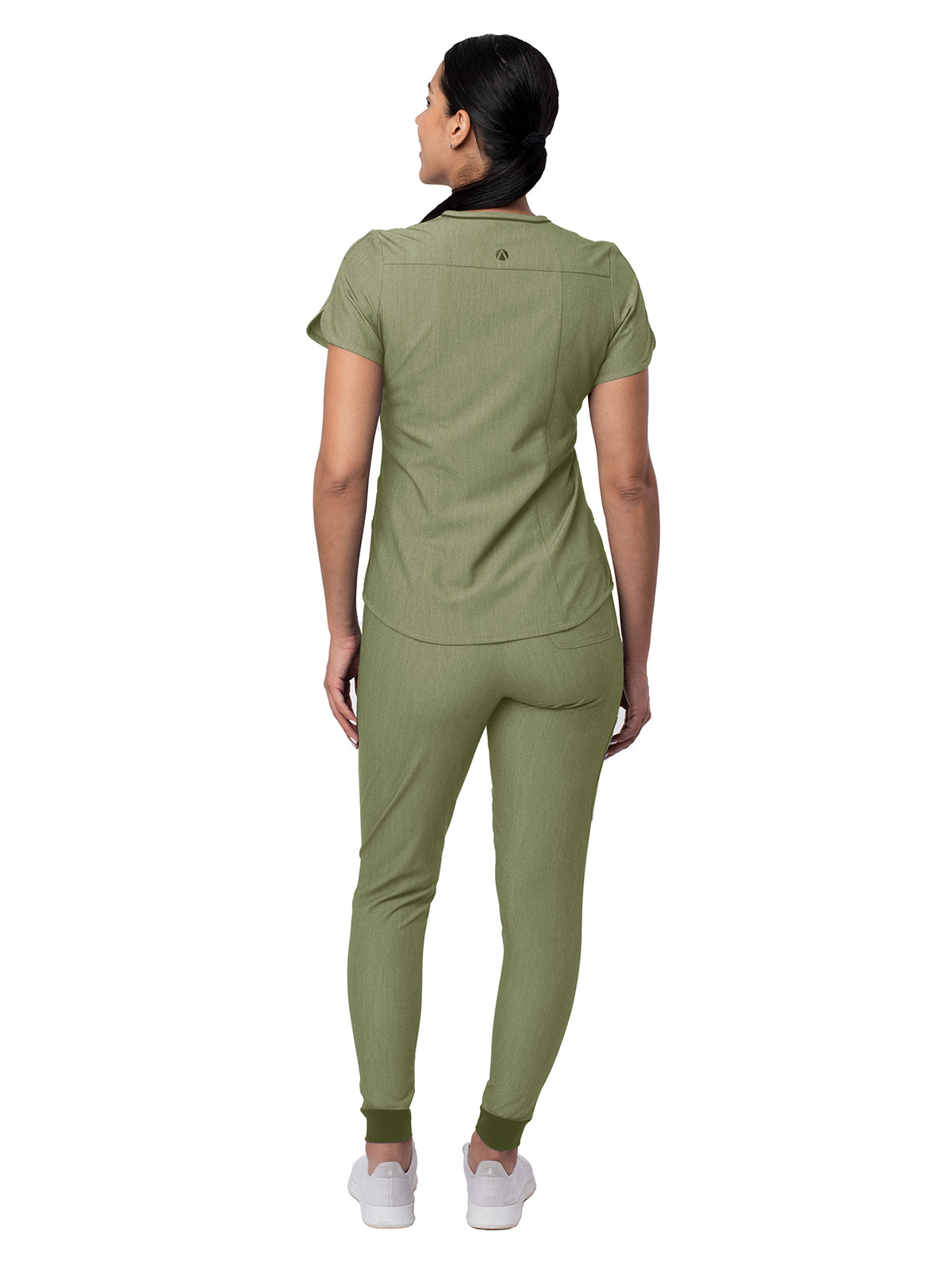 Women's Modern Athletic Jogger Scrub Set - P9500 - Heather Olive