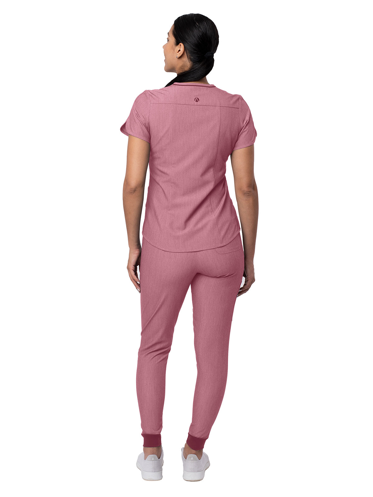 Women's Modern Athletic Jogger Scrub Set - P9500 - Heather Wine