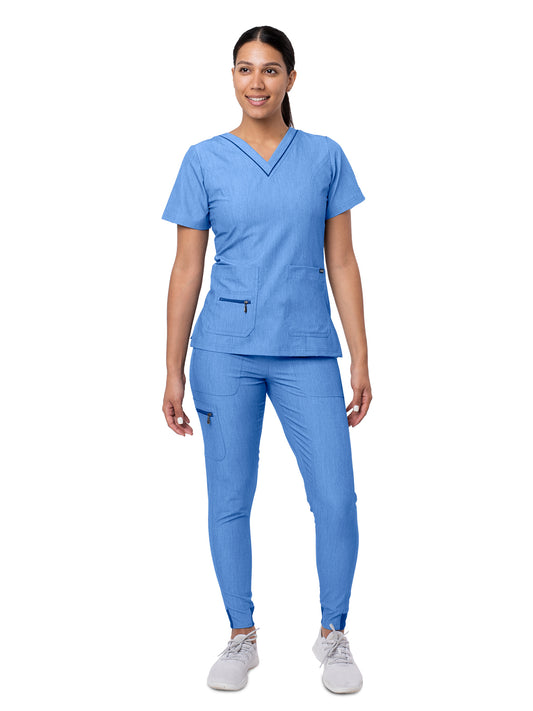 Women's Flawless Plus Scrub Set - P9600 - Heather French Blue