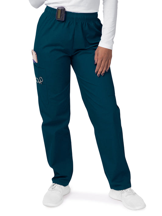 Women's Elastic Drawstring Cargo Pant - S8200 - Caribbean Blue