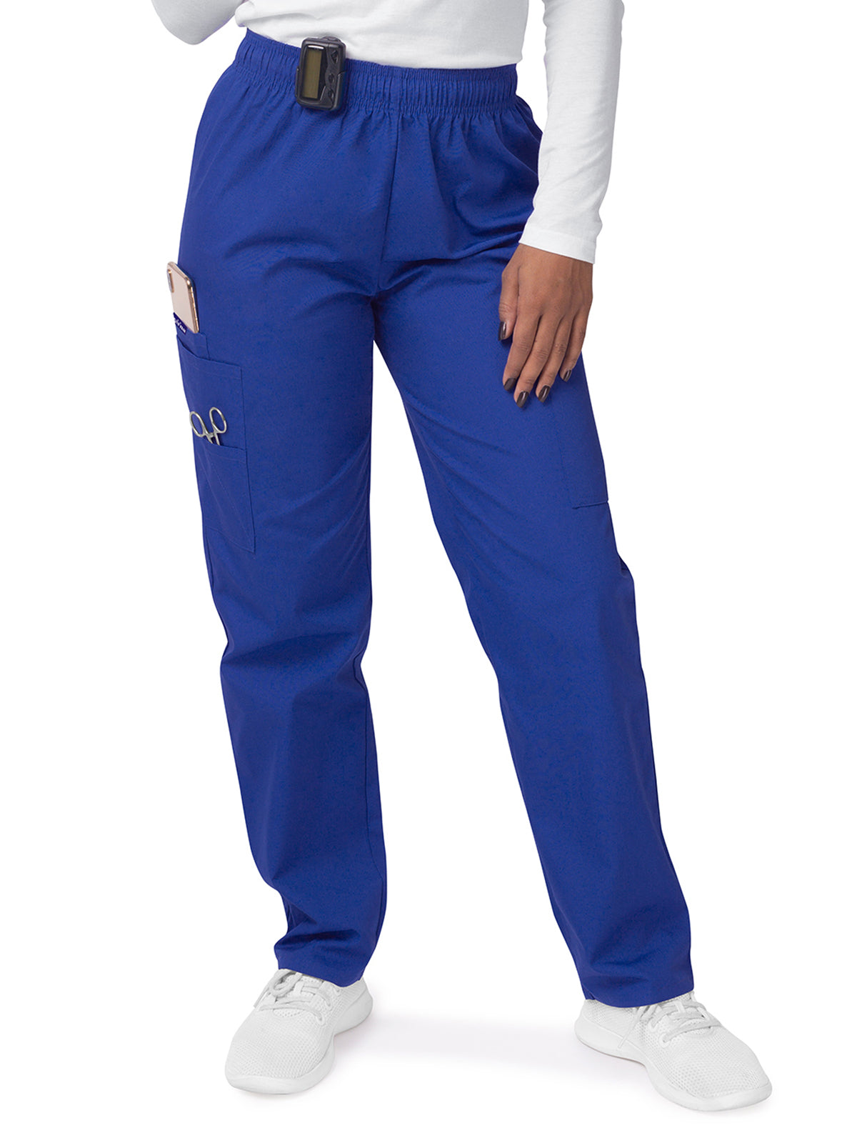 Women's Elastic Drawstring Cargo Pant - S8200 - Royal Blue