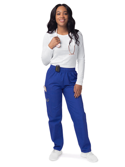 Women's Elastic Drawstring Cargo Pant - S8200 - Royal Blue