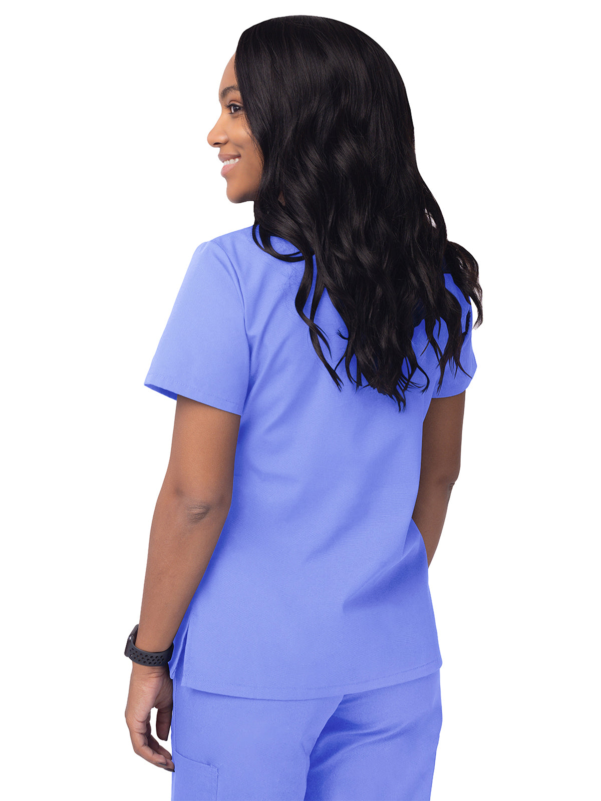 Women's Mock Wrap Top - S8302 - Ceil Blue