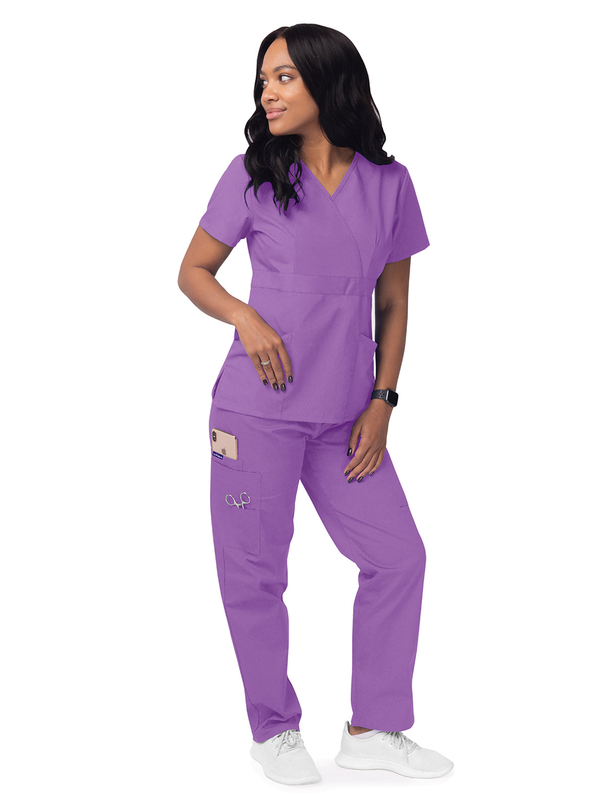 Women's Mock Wrap Top - S8302 - Lavender