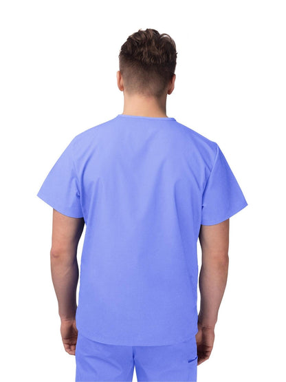 Unisex V-Neck 3 Pocket Top - S8304 - Ceil Blue