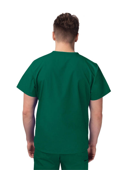 Unisex V-Neck 3 Pocket Top - S8304 - Hunter Green