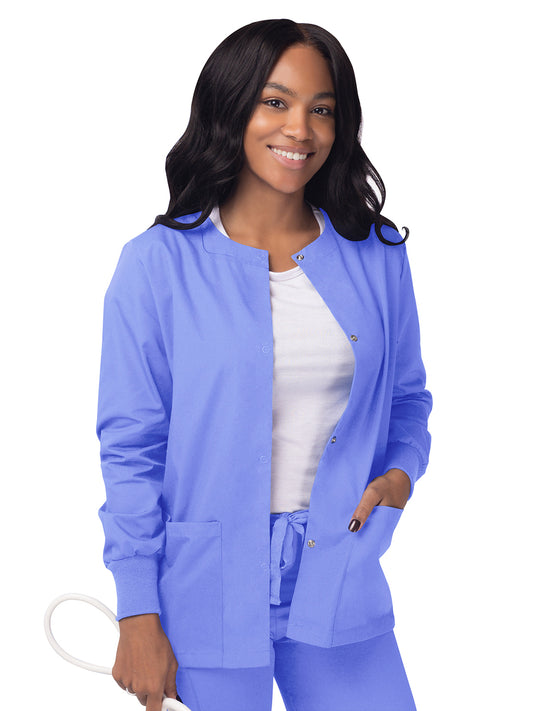 Women's Warm-Up Snap Close Jacket - S8306 - Ceil Blue