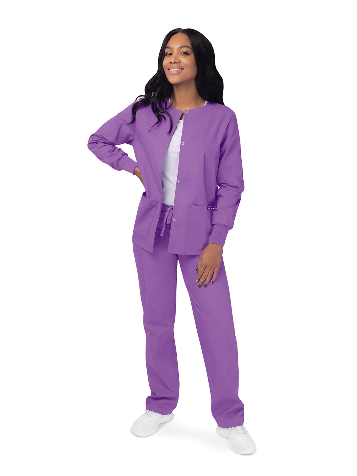 Women's Warm-Up Snap Close Jacket - S8306 - Lavender