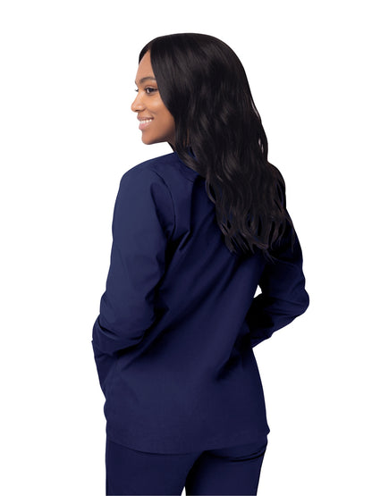 Women's Warm-Up Snap Close Jacket - S8306 - Navy