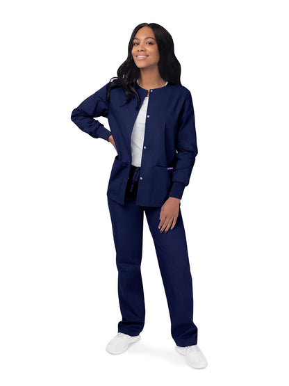 Women's Warm-Up Snap Close Jacket - S8306 - Navy