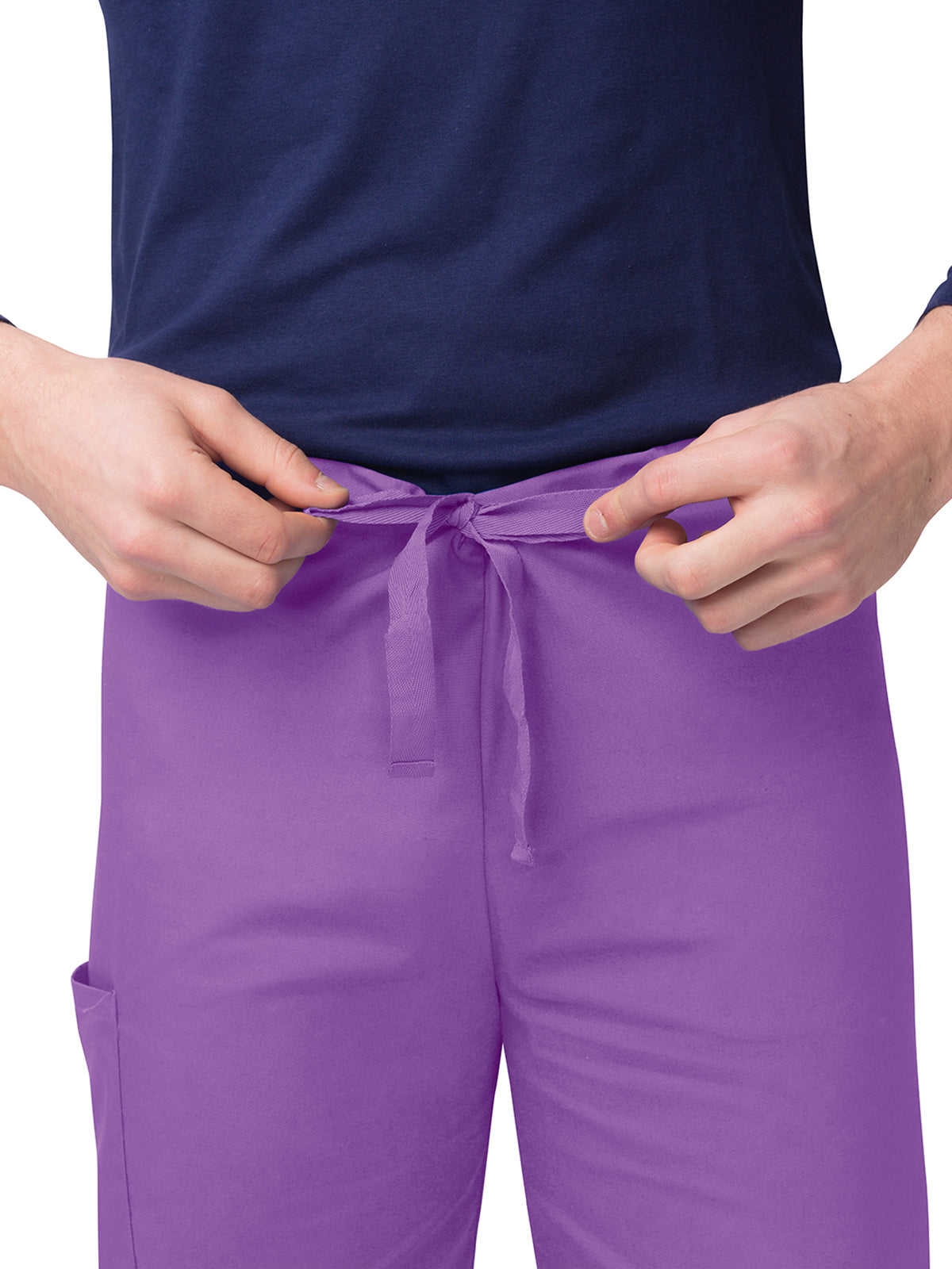 Unisex V-Neck Top Drawstring Pant Scrub Set - S8400 - Lavender