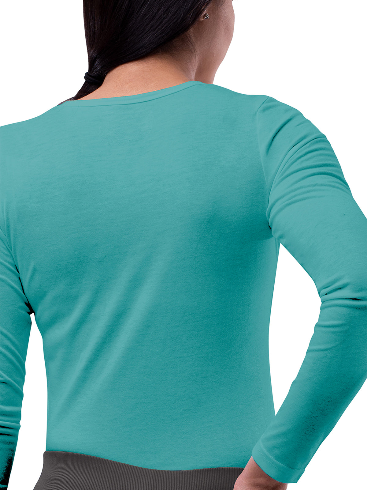 Women's Long Sleeve Underscrub Tee - S8500 - Aquamarine