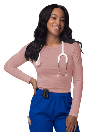 Women's Long Sleeve Underscrub Tee - S8500 - Blush