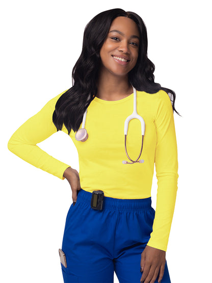 Women's Long Sleeve Underscrub Tee - S8500 - Citron