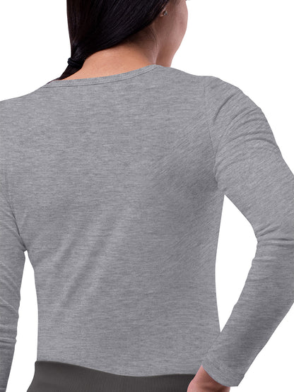 Women's Long Sleeve Underscrub Tee - S8500 - Dark Marl Gray