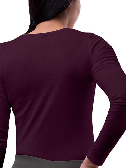 Women's Long Sleeve Underscrub Tee - S8500 - Eggplant