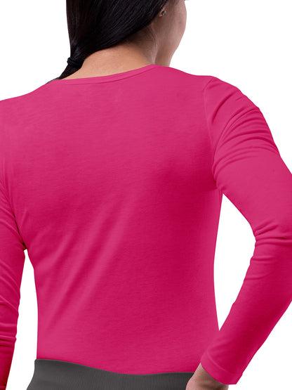 Women's Long Sleeve Underscrub Tee - S8500 - Fuchsia