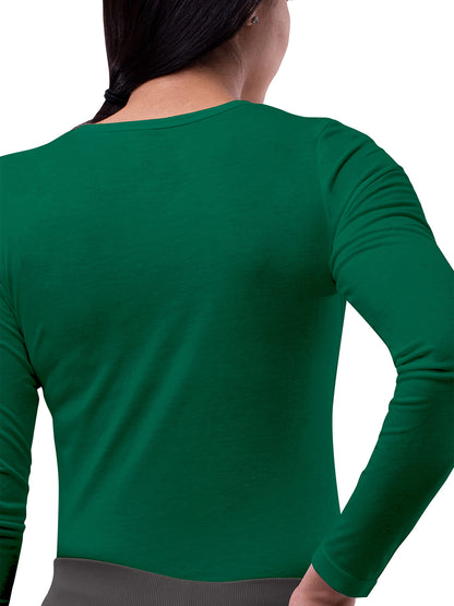 Women's Long Sleeve Underscrub Tee - S8500 - Hunter Green