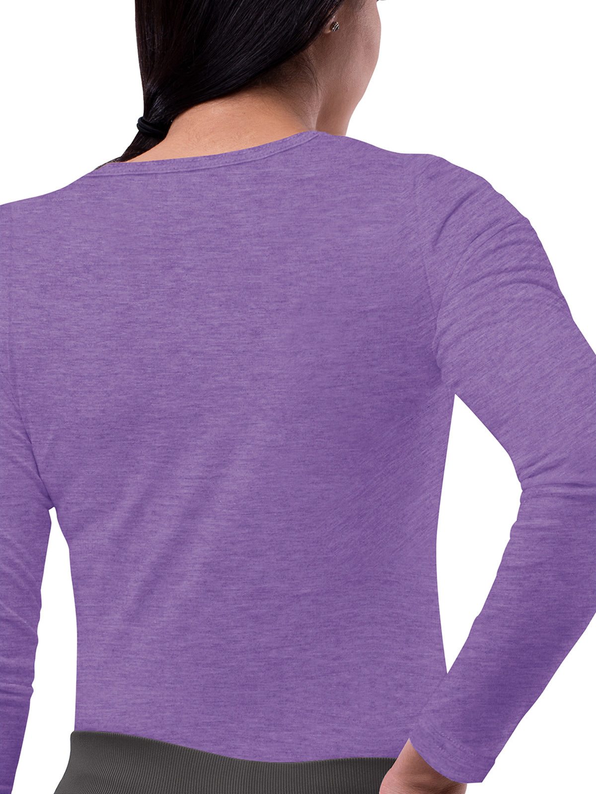 Women's Long Sleeve Underscrub Tee - S8500 - Heather Purple