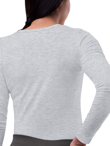 Women's Long Sleeve Underscrub Tee - S8500 - Marl Gray