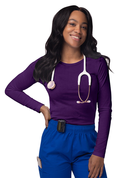 Women's Long Sleeve Underscrub Tee - S8500 - Purple