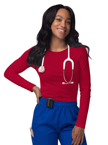 Women's Long Sleeve Underscrub Tee - S8500 - Red