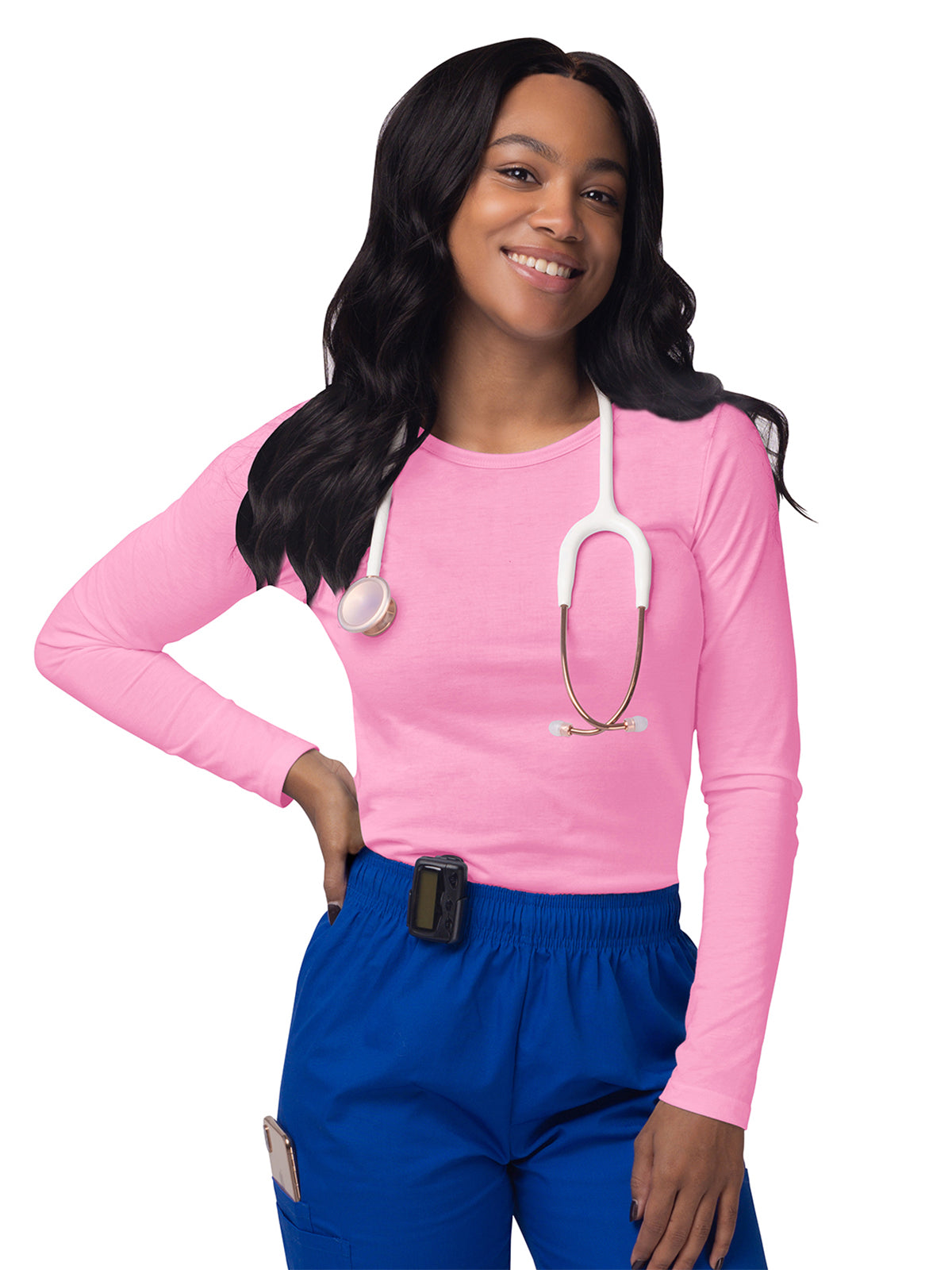 Women's Long Sleeve Underscrub Tee - S8500 - Sherbet