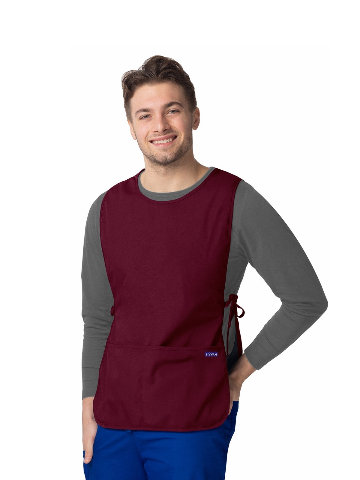 Unisex Cobbler Apron - S8700 - Burgundy