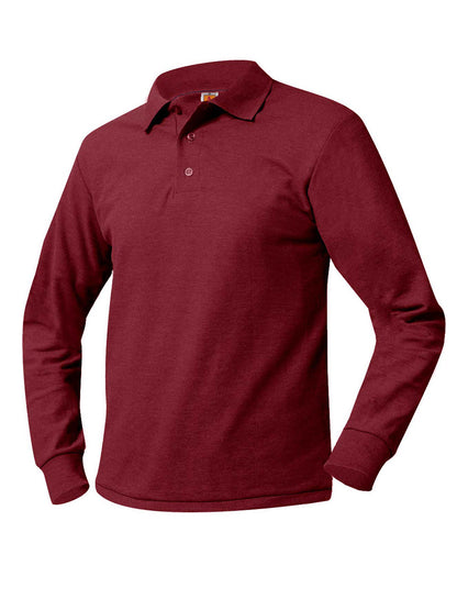 Unisex Long Sleeve Knit Shirt - 8766 - Cardinal