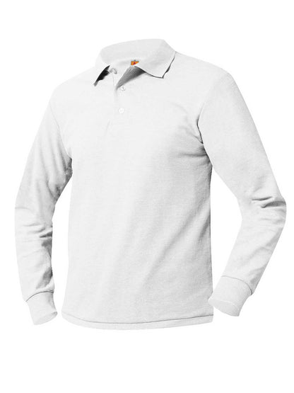 Unisex Long Sleeve Knit Shirt - 8766 - White