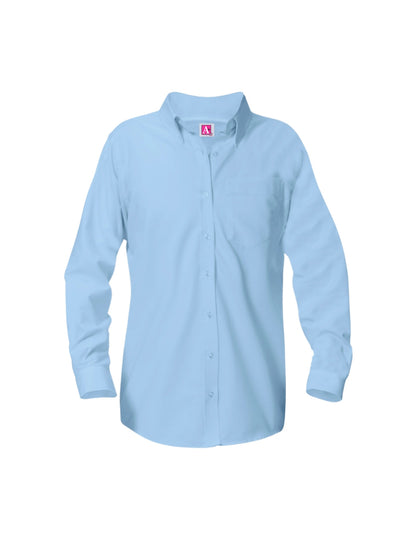 Girls' Long Sleeve Blouse - 9506 - Light Blue