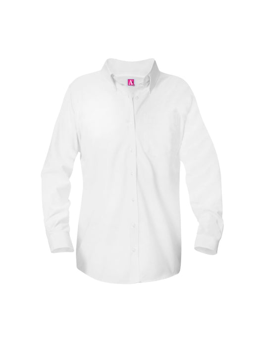 Girls' Long Sleeve Blouse - 9506 - White