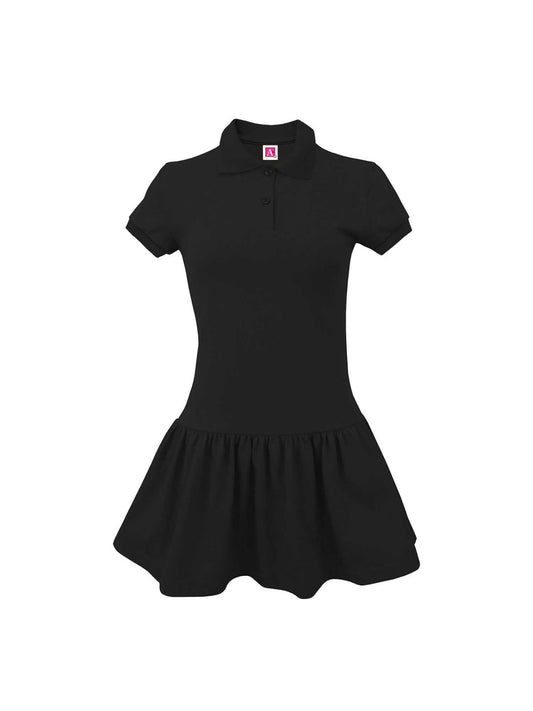 Girls' Jersey Knit Dress - 9729 - Black