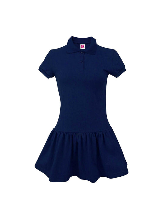 Girls' Jersey Knit Dress - 9729 - Dark Navy