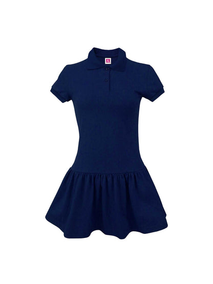 Girls' Jersey Knit Dress - 9729 - Dark Navy