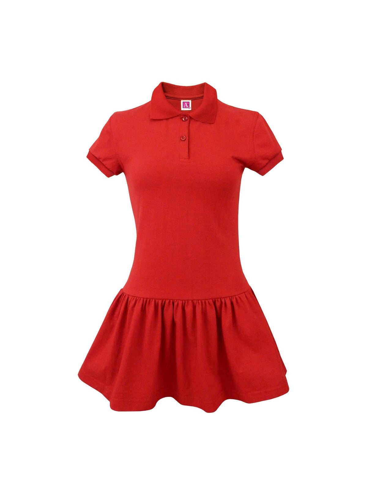 Girls' Jersey Knit Dress - 9729 - Red