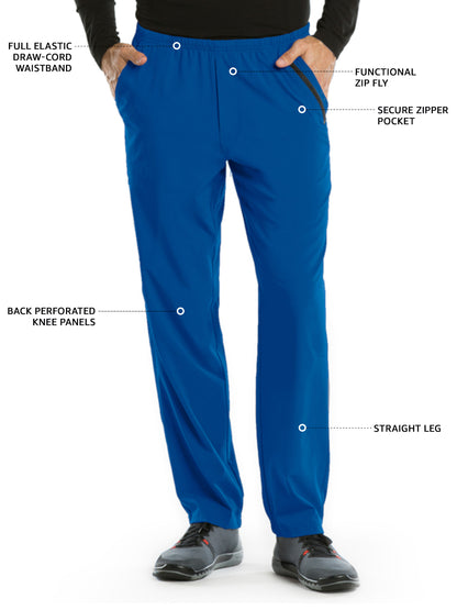 Men's 7 Pockets 4-Way Stretch Fabric Amplify Scrub Pant - 0217 - New Royal