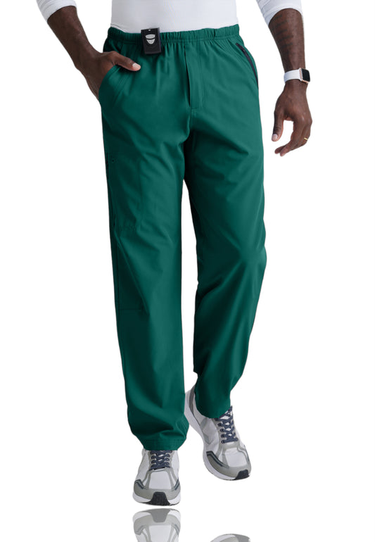 Men's 7 Pockets 4-Way Stretch Fabric Amplify Scrub Pant - 0217 - Hunter Green