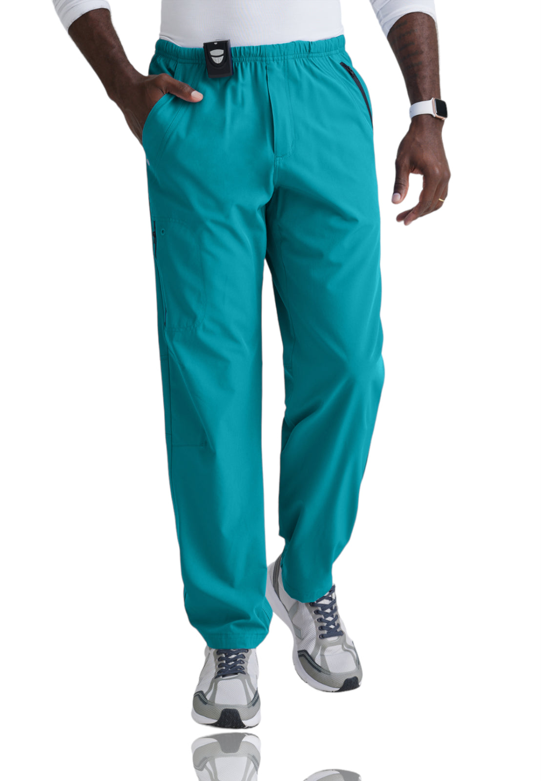 Men's 7 Pockets 4-Way Stretch Fabric Amplify Scrub Pant - 0217 - Teal